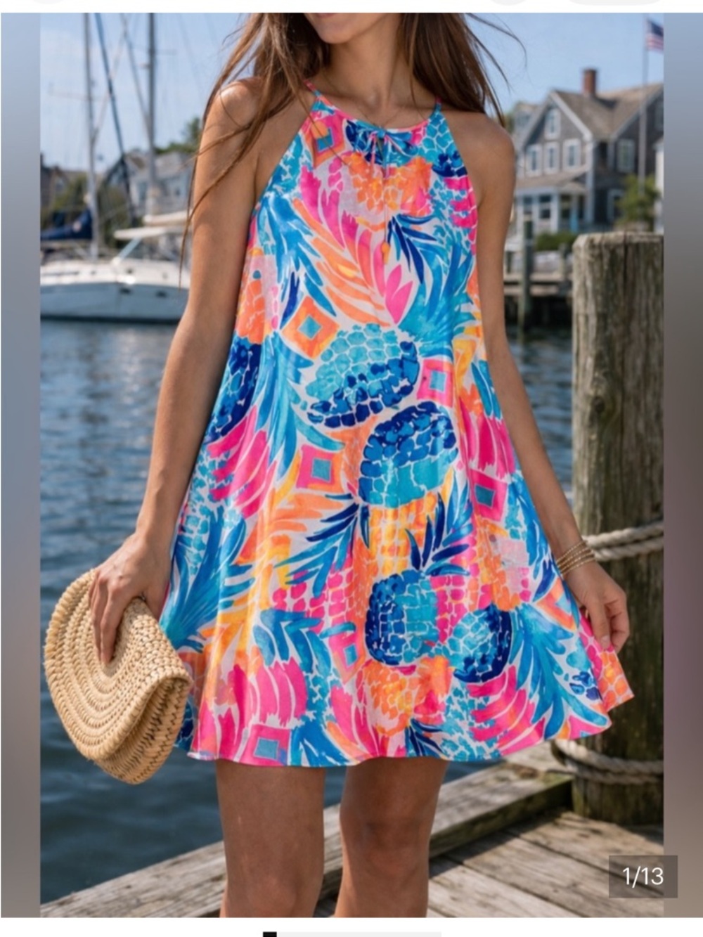 EUC Lilly Pulitzer Pineapple Print Mini Dress